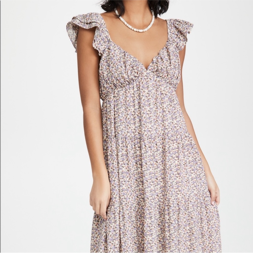 English Factory ruffle sleeve maxi dress XS